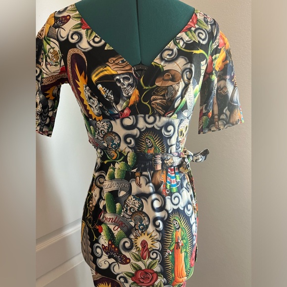 New Vanity Project by Limb 50s style 3/4 sleeve wiggle dress Alexander Henry 4 - Picture 2 of 8